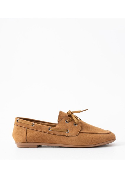 Juno Kadın Süet Bağcıklı Mokasen Ayakkabı Casual Babet fırsatları