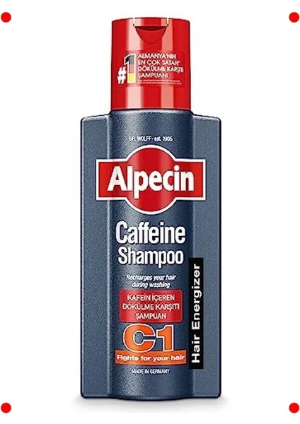 Kafeinli Şampuan - Saç Dökülmesini Azaltır 250 ml