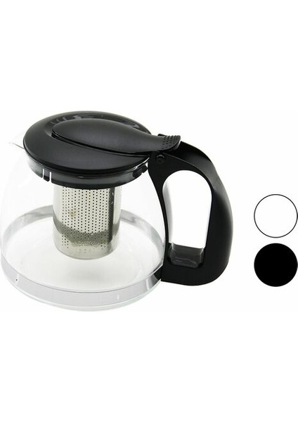 Cam Demlik 900ML - Siyah Veya Beyaz Gönderilir (5361)