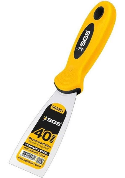 Sgs 581 Spatula Paslanmaz Çelik 40 mm