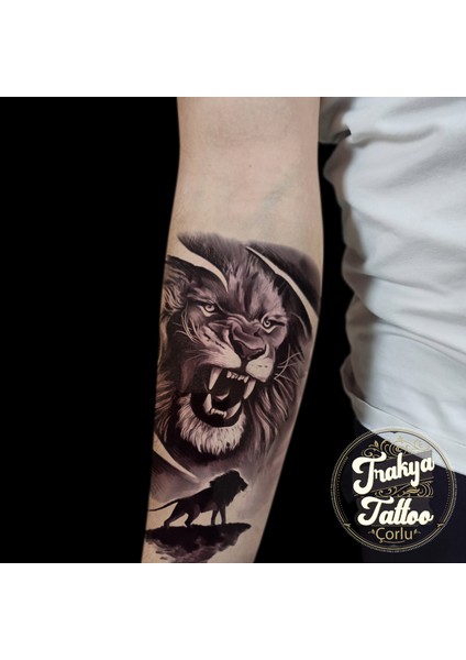 Geçici Dövme 1-2 Hafta Kalıcı Yarım Kol Aslan Dövmesi fiyatları