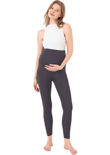 Füme Esnek Yüksek Bel Hamile Tayt