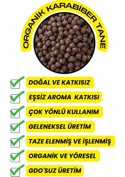 Karabiber Tane - (Yüksek Kalibre, Orgaik,doğal) 100GR fırsatları
