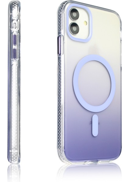 Apple iPhone 11 Uyumlu M-Safe Şarj Özellikli Transparan Renk Geçişli Kılıf fiyatları