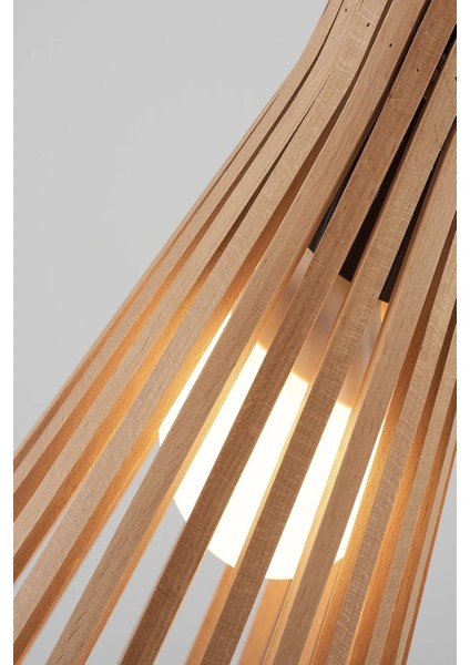 Portofino Yuvarlak Modern Klasik Rustik Retro Vintage Naturel Dekoratif Ahşap Çıtalı Sarkıt Avize fırsatları