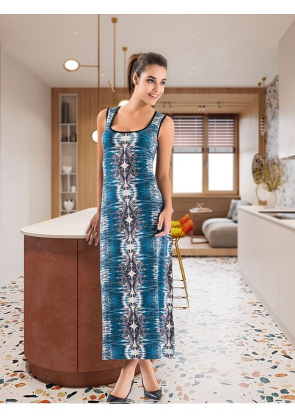Derya Kurşun Havuz Yaka Uzun Kadın Elbise 957 fiyatları