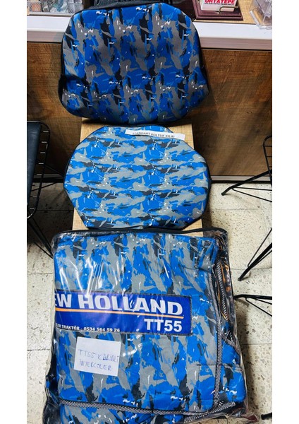 New Holland TT55 Kabinli Intercooler Özel Su Geçirmez Branda ve Standart Koltuk Kılıfı