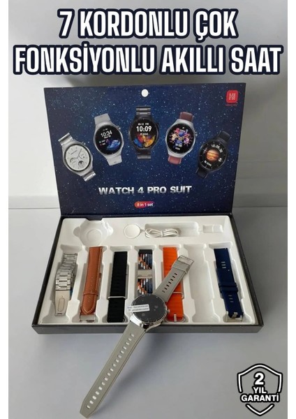 Akıllı Saat 7 Kordonlu Yeni Nesil Arama Cevaplayan Çok Fonksiyonlu