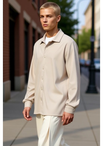 Erkek Regular Kesim Düz Desenli Kışlık Gömlek Fonksiyonel Dayanıklı Kaliteli Konforlu Spor