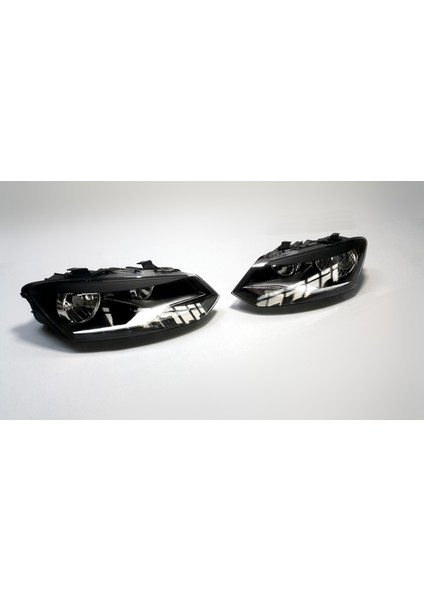 2 x Vw Polo 6r 6c 2010-2017 Hella Tip Krom Ön Far Sol-Sağ