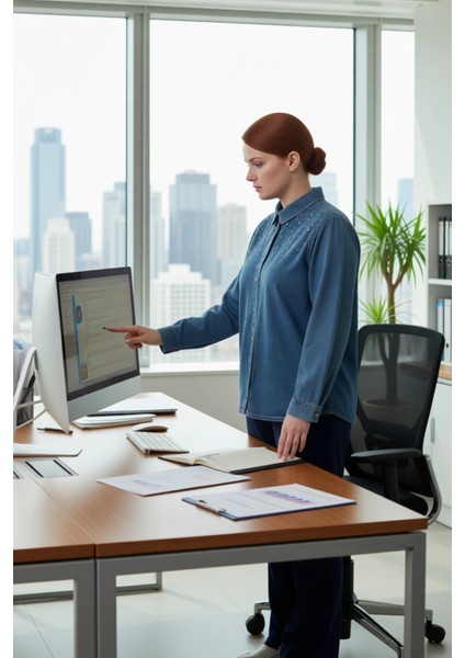 Kadın Büyük Beden Taş Işlemeli Denim Gömlek Zamansız ve Konforu Birleştiriyor Fonksiyonel Şık modelleri