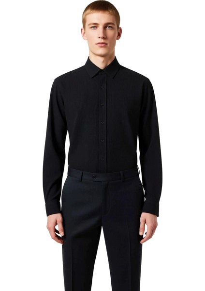 Erkek Dokulu Uzun Kollu Gömlek Regular Fonksiyonel Dayanıklı Kaliteli Konforlu Estetik Şık fiyatları