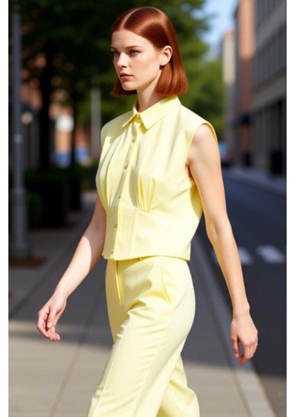 Kadın Crop Kesim Kolsuz Gömlek Modern ve Yaz Konforunu Birleştiriyor Fonksiyonel Dayanıklı