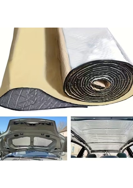 Oto Karavan Ev Ses Akustik 6mm 50CMX100CM (0,50M2) Folyolu Yapışkanlı Kauçuk Yalıtım