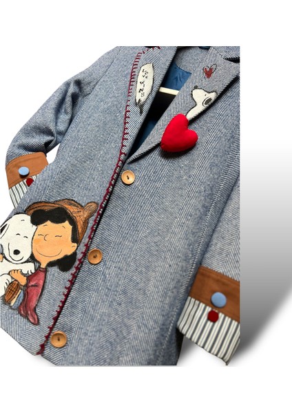 Blazer Tasarım Kaşe Snoopy Ceket fiyatları