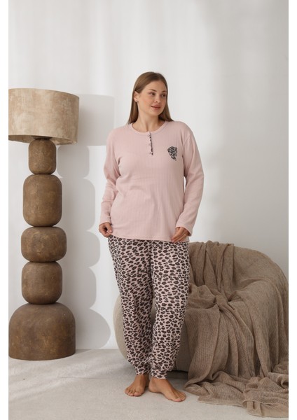 Şardonlu Interlok Kumaş Büyük Beden Kışlık Kadın Pijama Takımı 1250 fiyatları