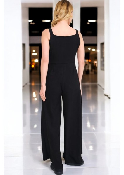 Yazlık Kolsuz Rahat Keten Tulum