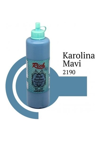 Rich Akrilik Boya Multi Surface 500 cc Karolına Mavi 2190