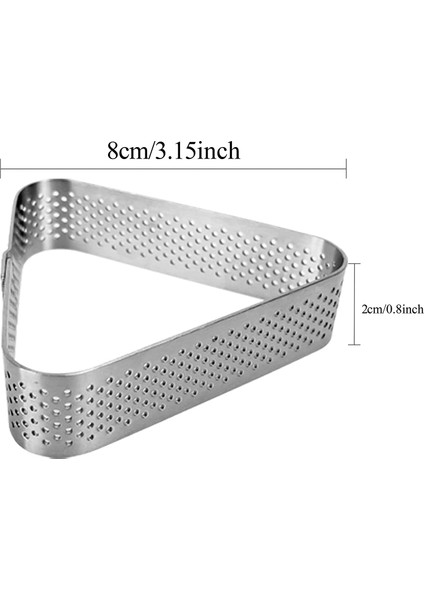 Delikli Üçgen Tart Kalıbı 8 cm fiyatları