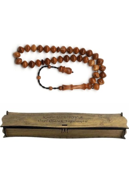 Kişiye Özel Kutulu Kuka Ağacı Tesbih 8 mm – Doğal El Işçiliği Hediyelik Tesbih