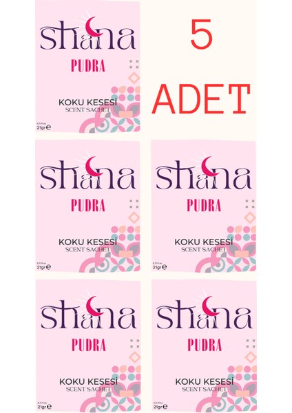 5'li Pudra Dolap Ayakkabılık ve Çekmece Parfümlü Kese Kokusu Oda Koku Kesesi