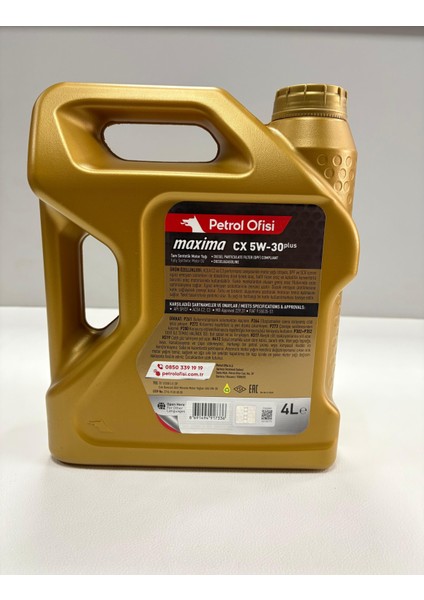Maxima Cx 5W-30 Plus 4l Motor Yağı Üretim Tarihi 2025 modelleri
