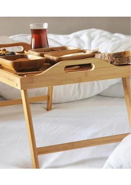 Bambu Kulplu Ayaklı Keyif Tepsisi indirimleri