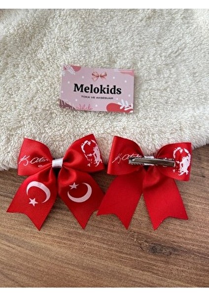 23 Nisan Atatürk ve Bayraklı Kurdele Çocuk Tokası 2 Adet fiyatları