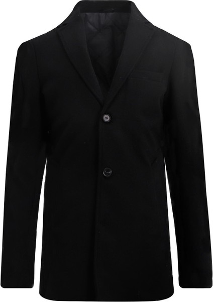 Siyah Mono Yaka Kaban