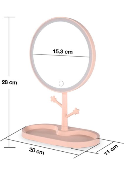 Dokunmatik LED Işıklı Yuvarlak Makyaj Aynası indirimleri