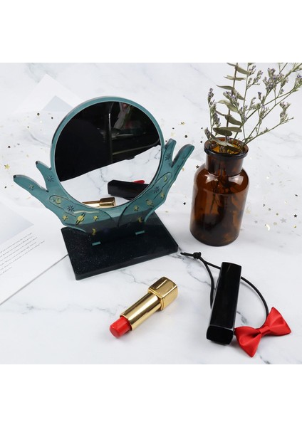 Epoksi Desenli Ayaklı Ayna Kalıbı - Dekoratif Masaüstü Ayna Için Silikon Kalıp indirimleri