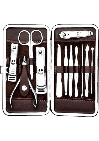 Profesyonel Çelik Manikür Pedikür Seti 12 Parça
