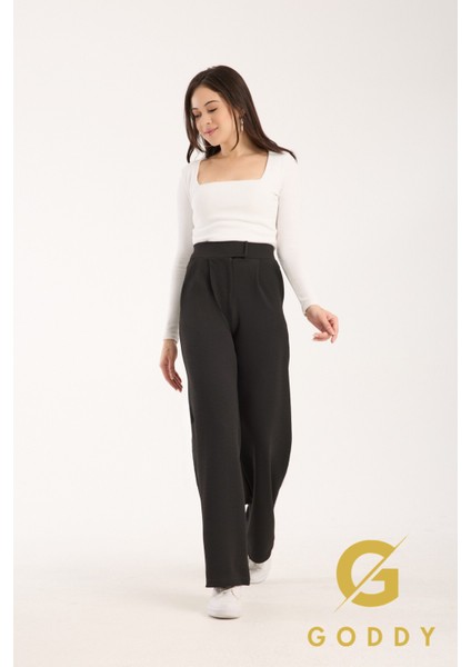 Palazzo Kadın Pantolon Yüksek Bel Cırt Kapama Orjinal Kalıp fiyatları