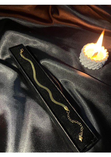 Kalın Italyan Çelik Bileklik