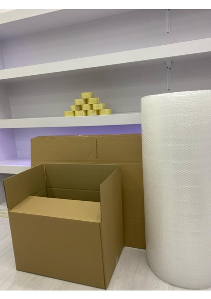 Kutu Taşınma Seti 60X40X40CM 10 Lu Çift Oluklu Karton 1.adet Koli Bandı ve 5mt Patpat Hediyemizdir. fiyatları