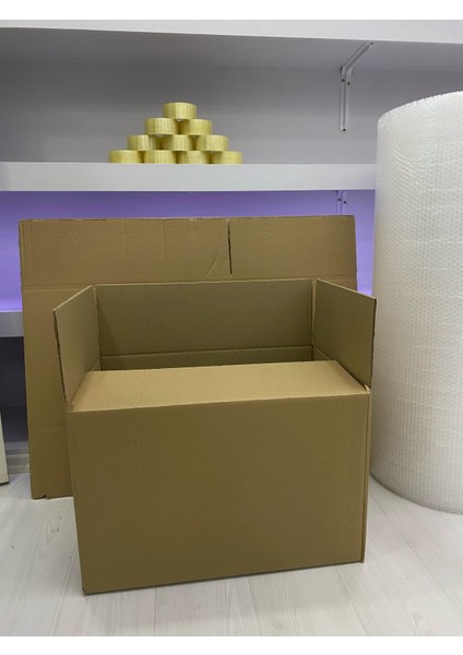 Kutu Taşınma Seti 60X40X40CM 10 Lu Çift Oluklu Karton 1.adet Koli Bandı ve 5mt Patpat Hediyemizdir.