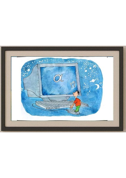 Aurel Stefan Alexandrescu 29X21CM Orijinal Karikatür Tablo