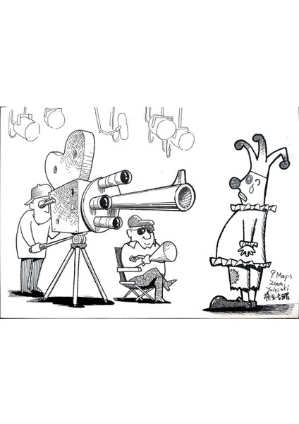 Yoshiaki Yokota 36x26cm Orijinal Karikatür Tablo modelleri