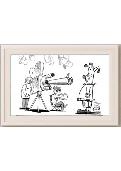 Yoshiaki Yokota 36x26cm Orijinal Karikatür Tablo fırsatları