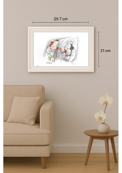 Wolfgang Schlegel 29X21CM Orijinal Karikatür Tablo indirimleri