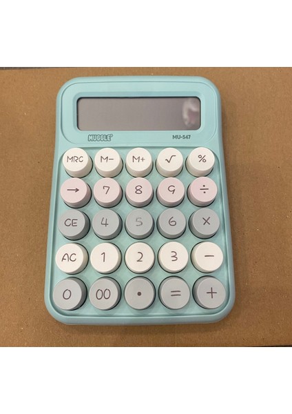Yumuşak Tuşlu Renli Hesap Makinesi Yeşil AD58991