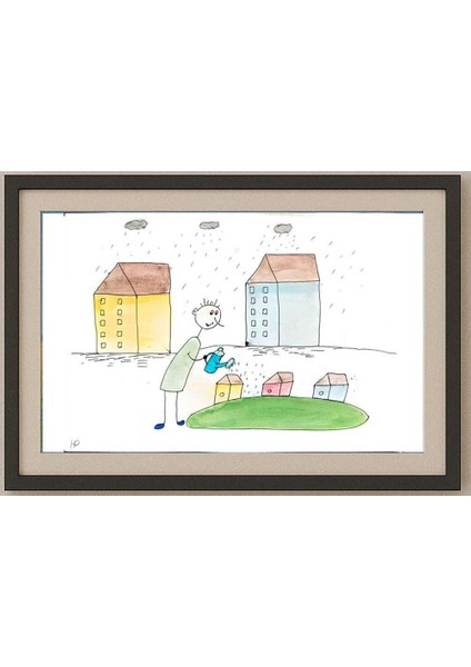 Roslyakova Nadya 29X21CM Orijinal Karikatür Tablo