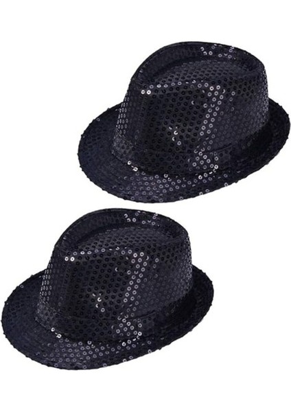 Çocuk Boy Siyah Payetli Şapka Gösteri Şapkası Michael Jackson Şapkası 54 No fiyatları