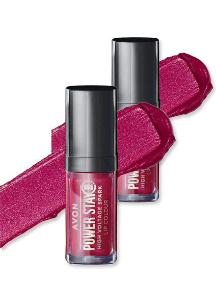 Powerstay High Voltage Spark Likit Ruj - Cherry Charge Ikili Set