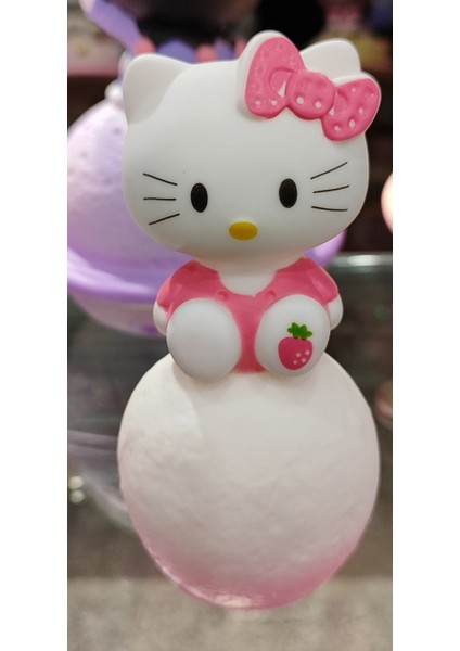 Hello Kitty Karakter Figürlü Küçük Boy Dekoratif Işıklı Pilli Gece Lambası (11CM * 6 cm )