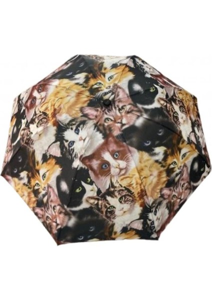 Kedi Desenli 8 Telli Manuel Rüzgara Dayanıklı Şemsiye fiyatları