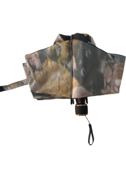 Kedi Desenli 8 Telli Manuel Rüzgara Dayanıklı Şemsiye fırsatları