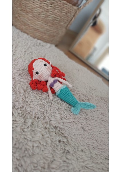 Amigurumi Oyuncak Deniz Kızı Örgü Organik Oyuncak Uyku Arkadaşı