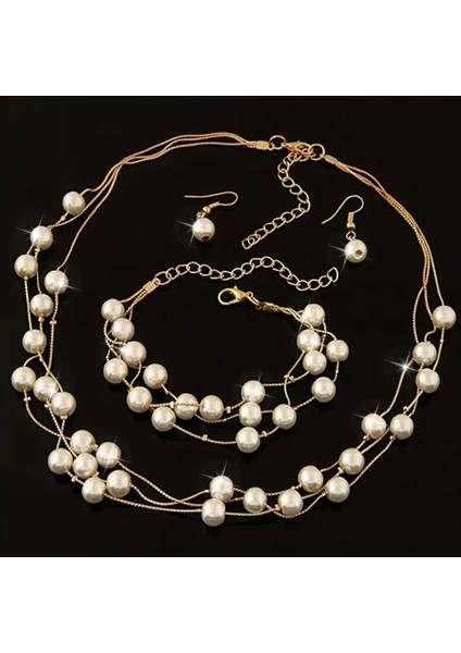 Lak Kaplama Gümüş Inci Takı Seti modelleri