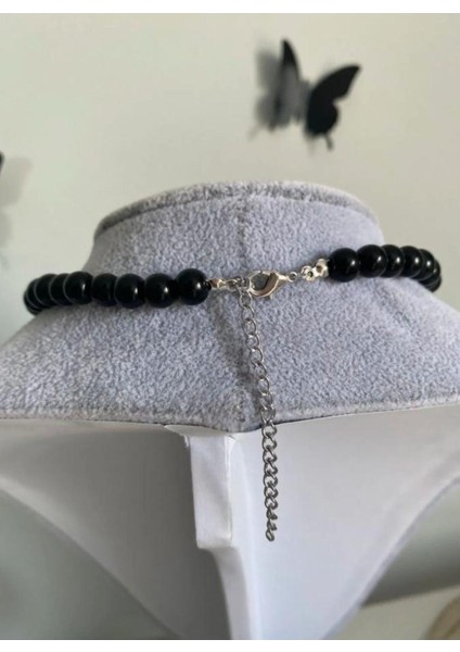 Kurdele Detaylı Sıyah Incı Kolye fiyatları